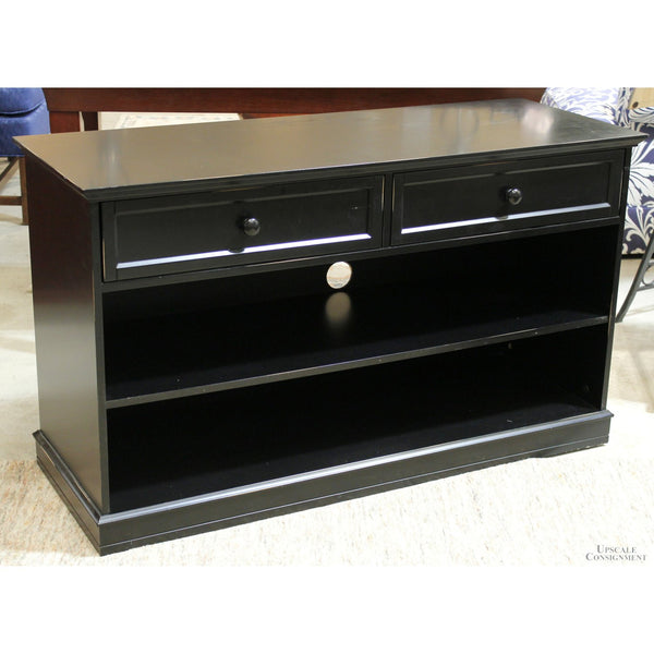 Black Distressed 2 Drawer Media Console