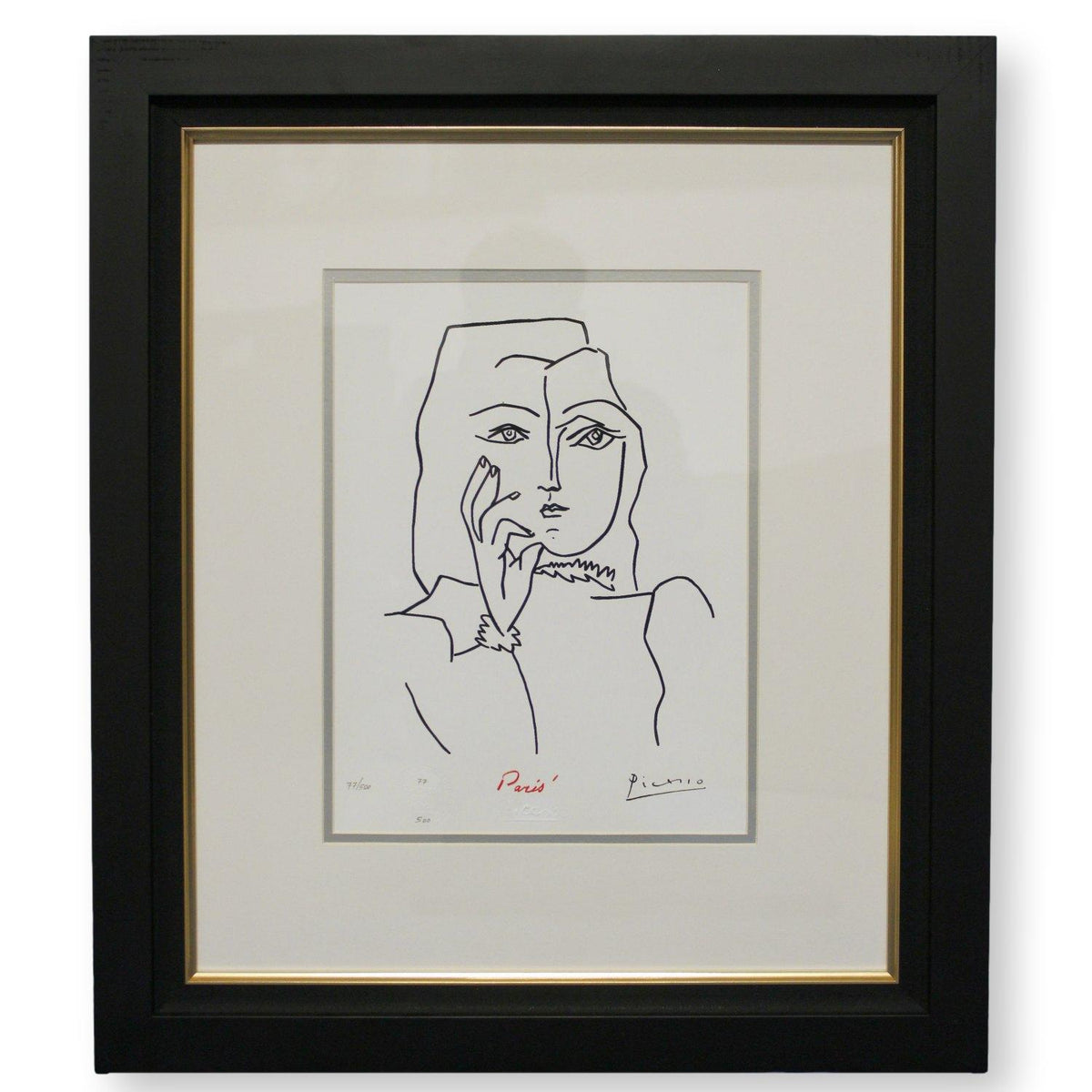 Gallery Framed Art Print 'Dora Maar accoudee et pensive' By Pablo Picasso