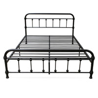 Queen Size Black Metal Bed
