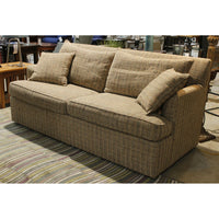 Ethan Allen Mixed Tweed Tan Sofa