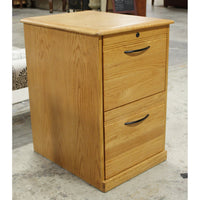 Oak 2 Drawer File Cabinet