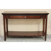 Dark Wood Console Table w/Drawer