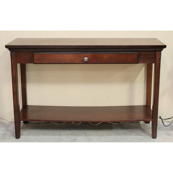 Dark Wood Console Table w/Drawer