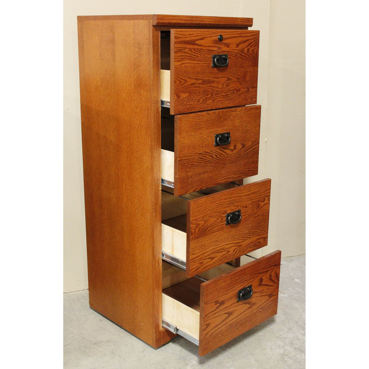 Aspen Furniture 4 Drawer Oak File Cabinet
