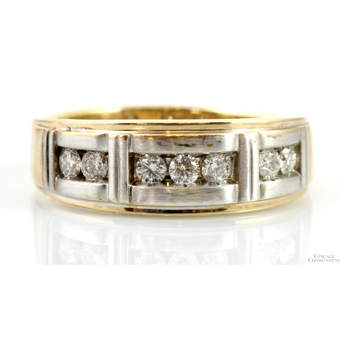 Jared Jewelry .54ctw Diamond 14K Two-Tone Gold Men's Ring