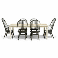 Acacia Dining Table w/6 Windsor Chairs