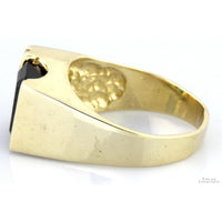 14K Yellow Gold 1.88ct Green Tourmaline & Diamond Ring