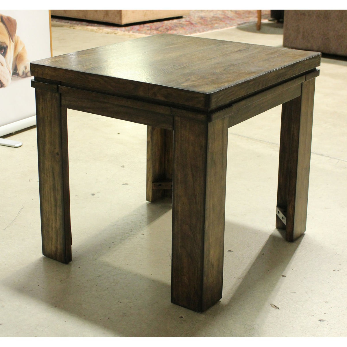 Dark Oak Square End Table