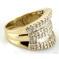 2.01ctw Diamond 14K Two-Tone Gold Cocktail Statement Ring