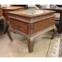 End Table w/Glass Insert