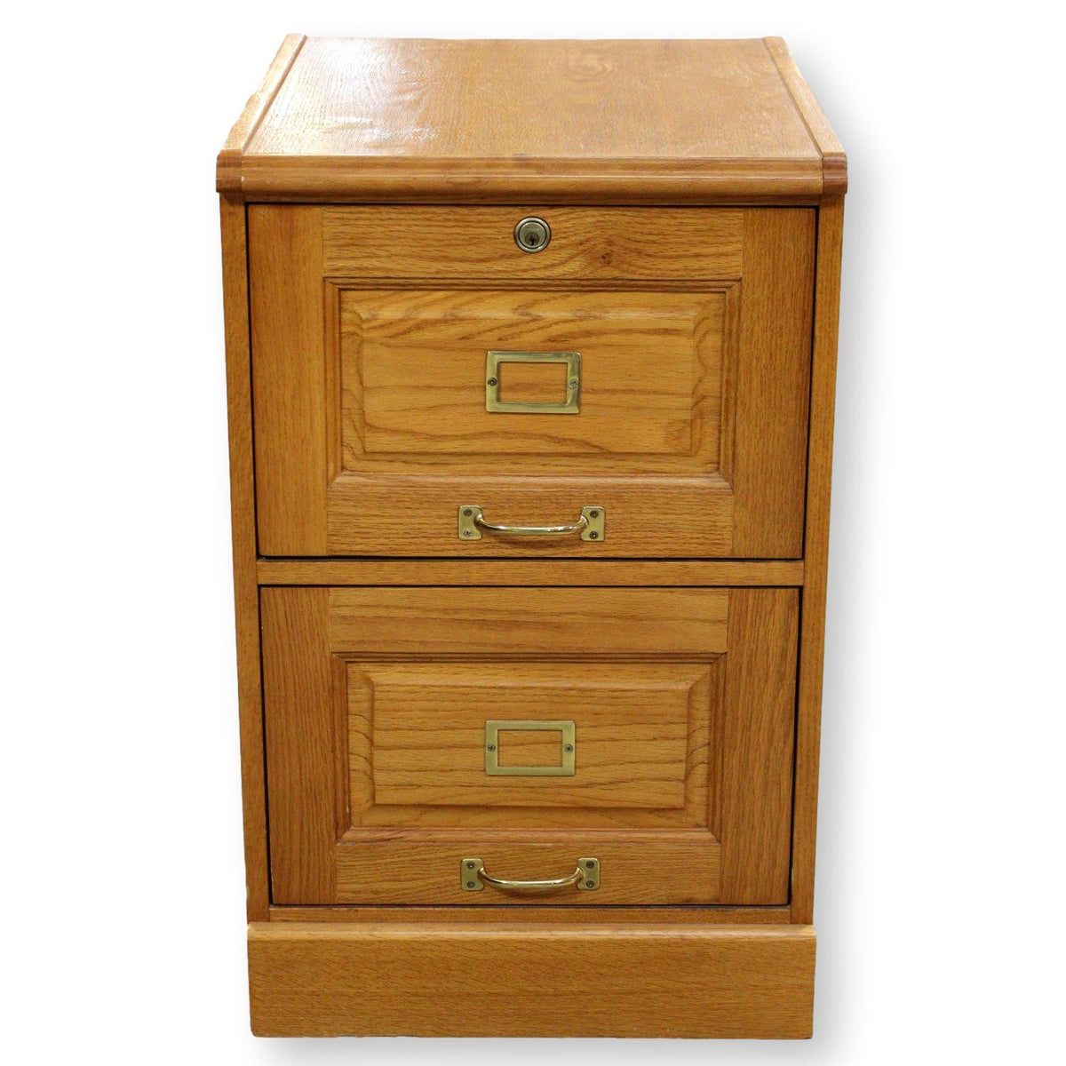 Oak 2 Drawer File Cabinet