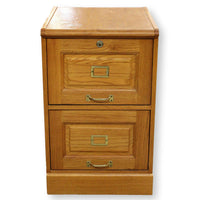 Oak 2 Drawer File Cabinet