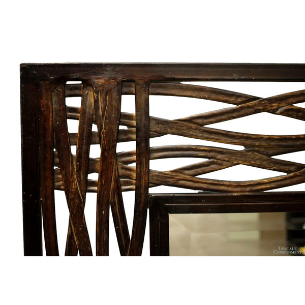 Uttermost Brown Faux Twig Wall Mirror