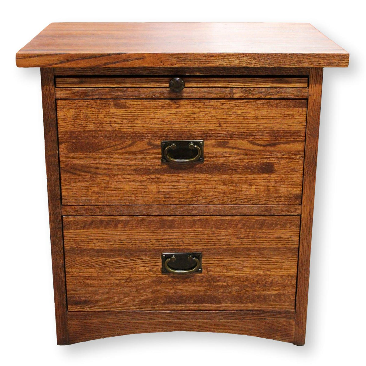 Mission Oak 2 Drawer Nightstand