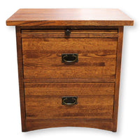 Mission Oak 2 Drawer Nightstand