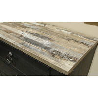 Ashley 6 Drawer Rustic Black Dressser