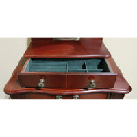 Cherry Jewelry Armoire w/Oval Mirror