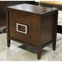 Magnussen Home "Carleton" 2 Drawer Inlaid Top Nightstand