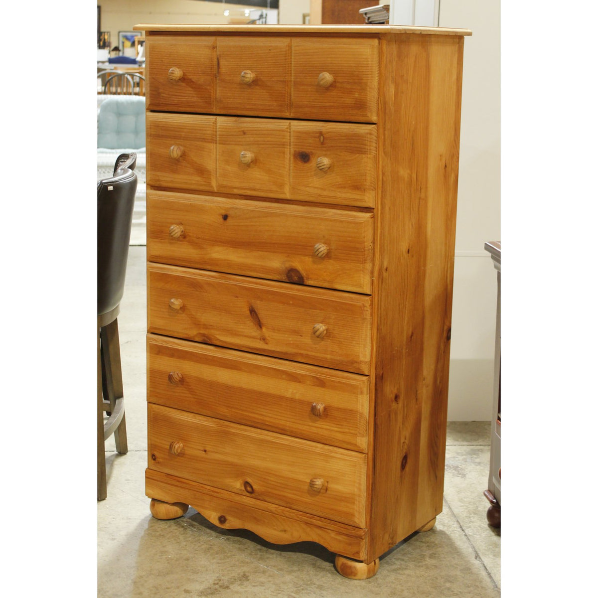 6 Drawer Pine Chest of Drawers