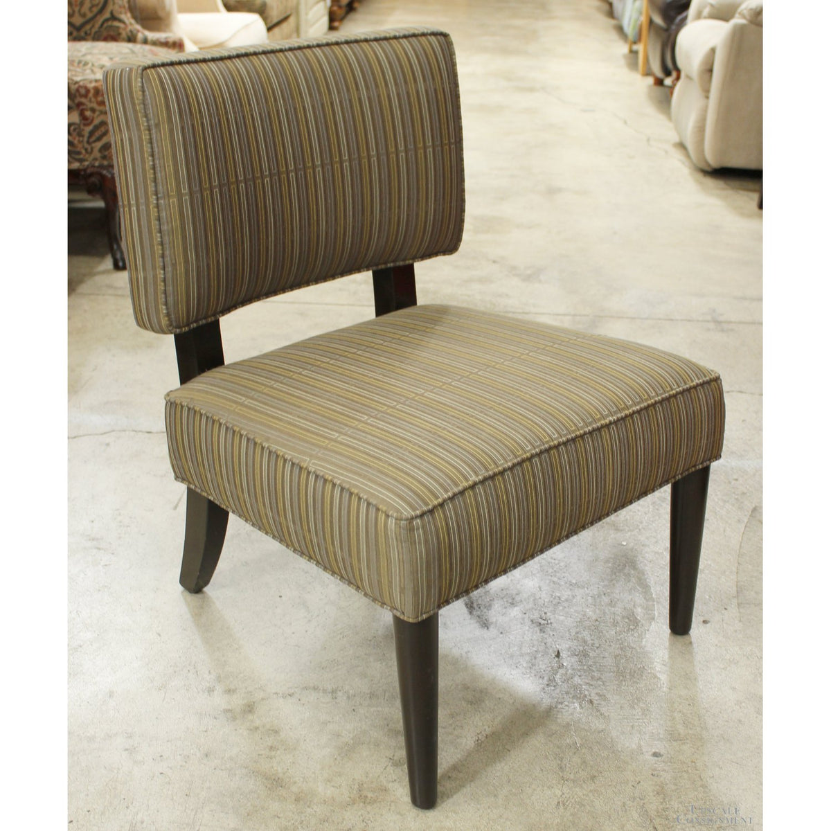 Lazar Indus. Striped Slipper Chair