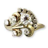 1.12ctw Old European Cut 14K White Gold Heirloom Ring