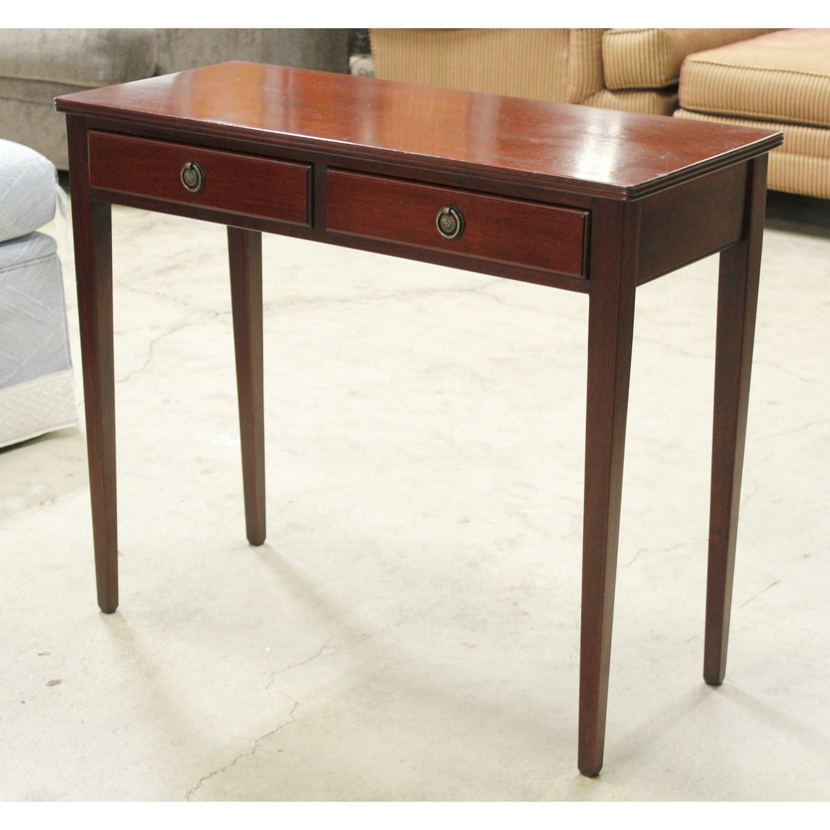 Mahogany 2 Drawer Console Table