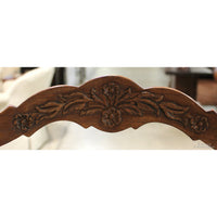 Walnut High Back French Provincial Accent Chair