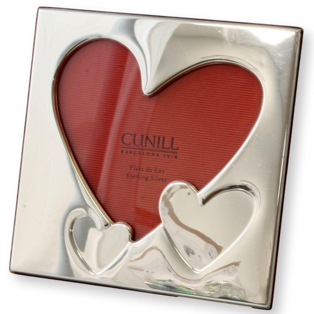 Sterling Silver & Wood 6" x 6" Heart Photo Frame