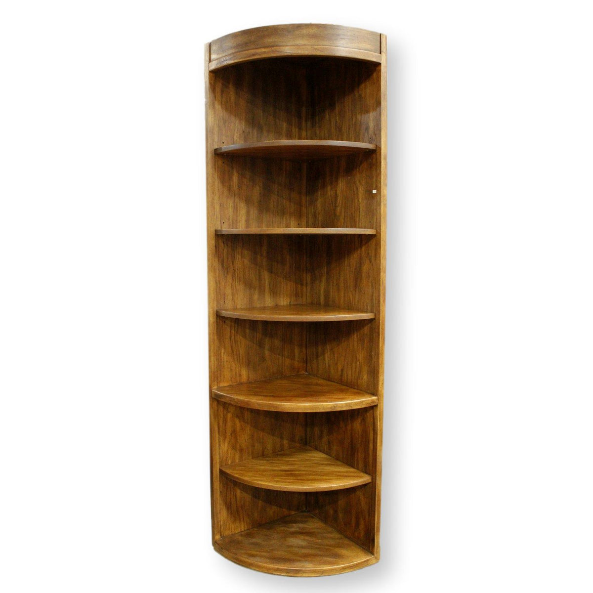 Drexel Pecan Corner Bookcase