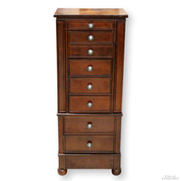 Mahogany Finish Jewelry Armoire