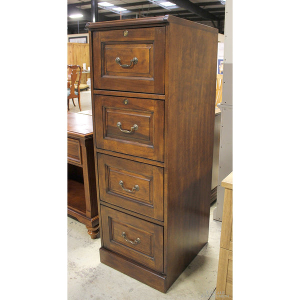 Mahogany 4 Drawer File Cabinet