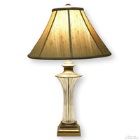 Ethan Allen Ribbed Glass Table Lamp