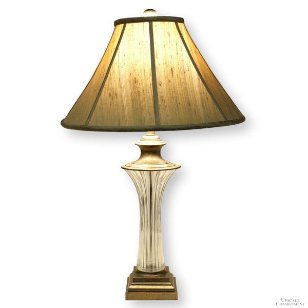 Ethan Allen Ribbed Glass Table Lamp