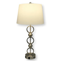 Brushed Nickel 'Stacked Circles" Table Lamp