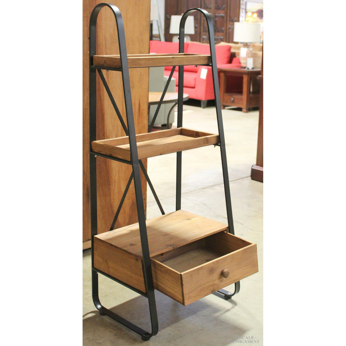 Rustic Ladder Style 3 Tier Shelf