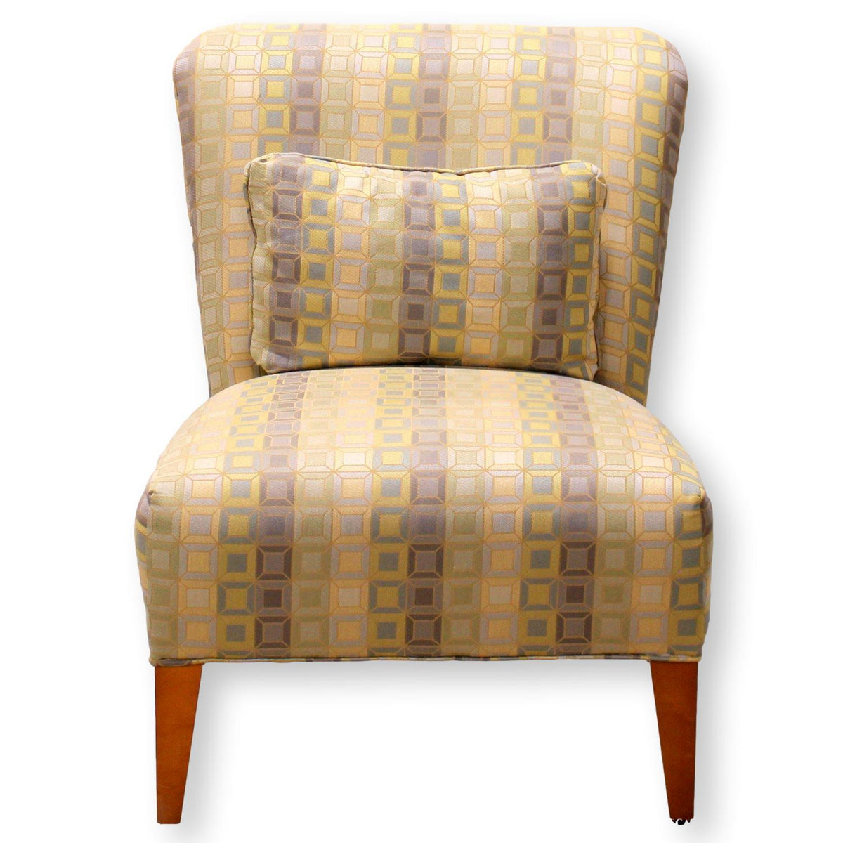 Striped Cube Pattern Slipper Chair