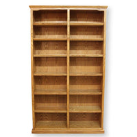 The Oak Barrel Oak 7' Double Bookcase