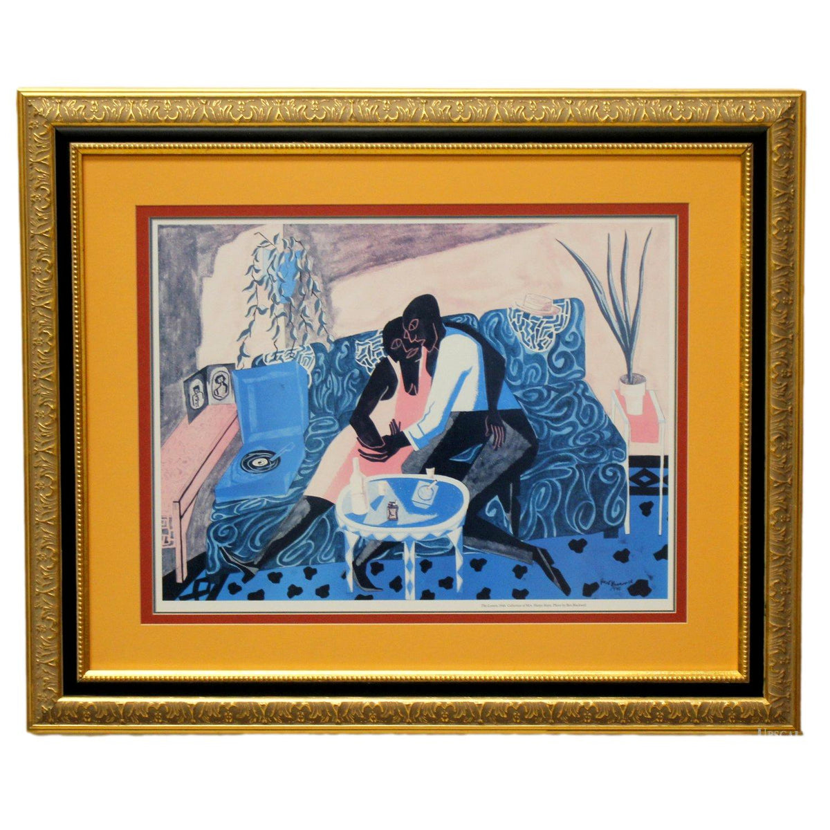 Framed Print 'The Lovers' by Jacob Lawrence