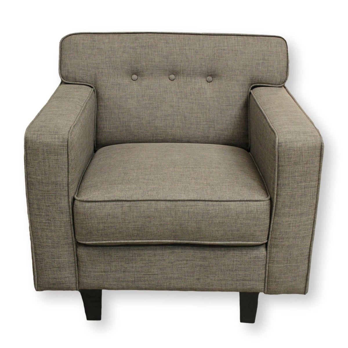 Gray Tufted Club Chair