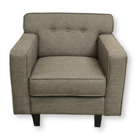 Gray Tufted Club Chair