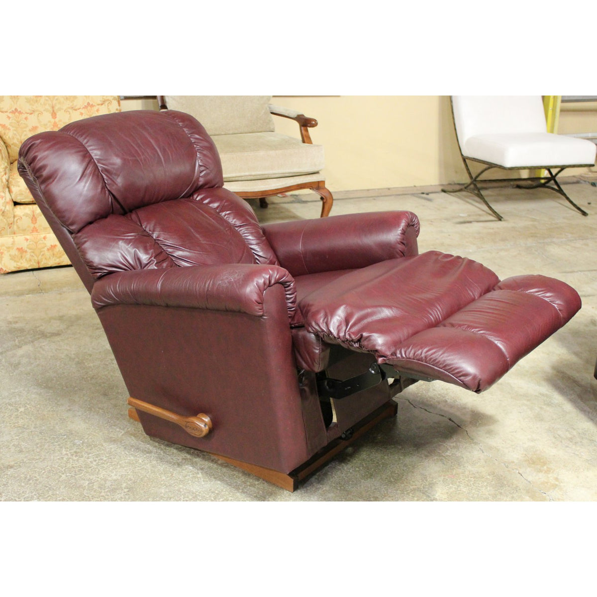 La-Z-Boy Burgundy Leather Recliner