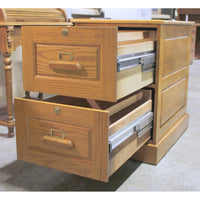 Oak Two Drawer File Cabinet