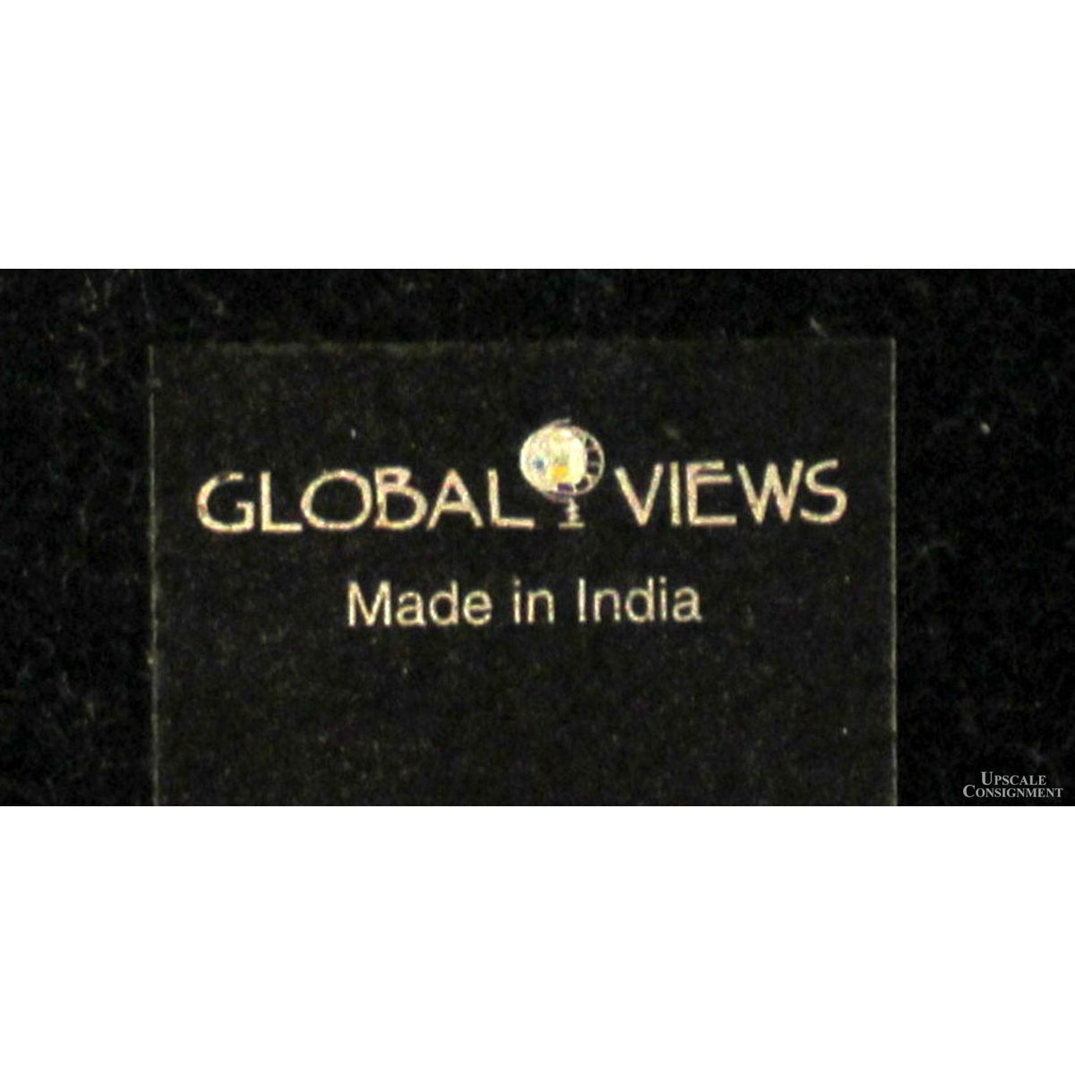 Global Views Pair of Black & Chrome Candle Holders