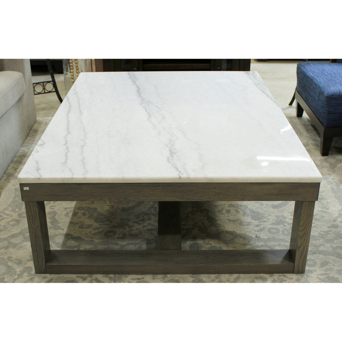 Ashely 'Loyaska' Large Square Marble Top Coffee Table