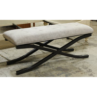 Gray Bench w/Metal "X" Legs