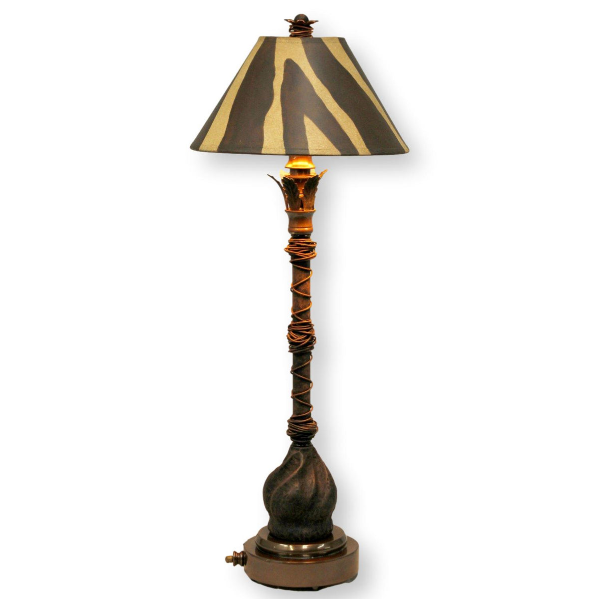 Zebra Shade Buffet Table Lamp