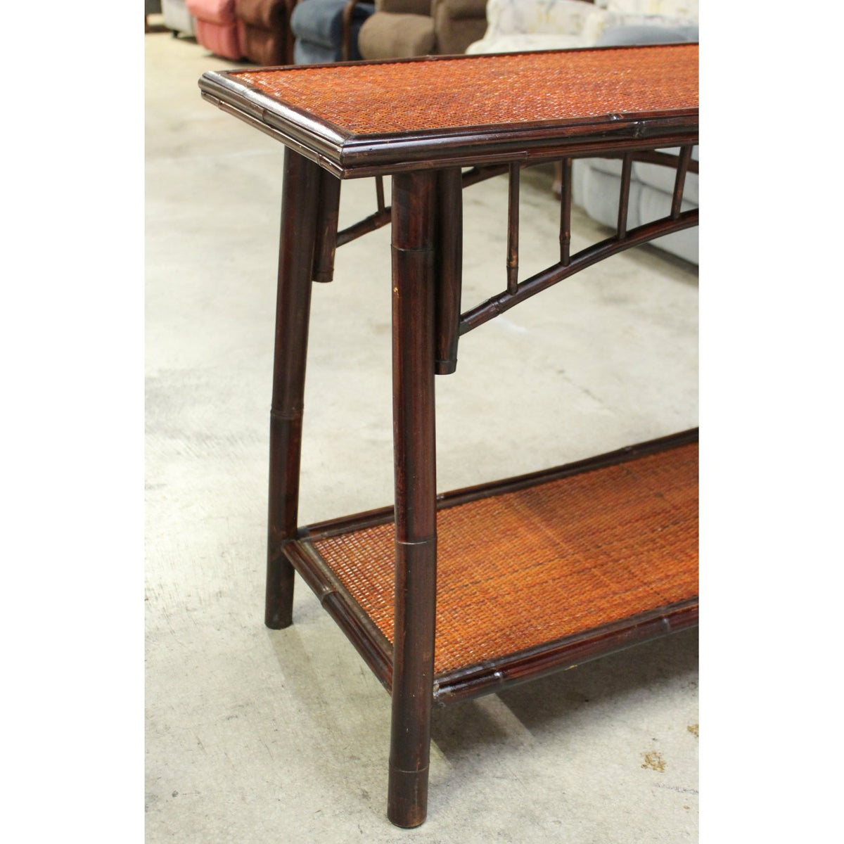 Bamboo & Rattan Console Table