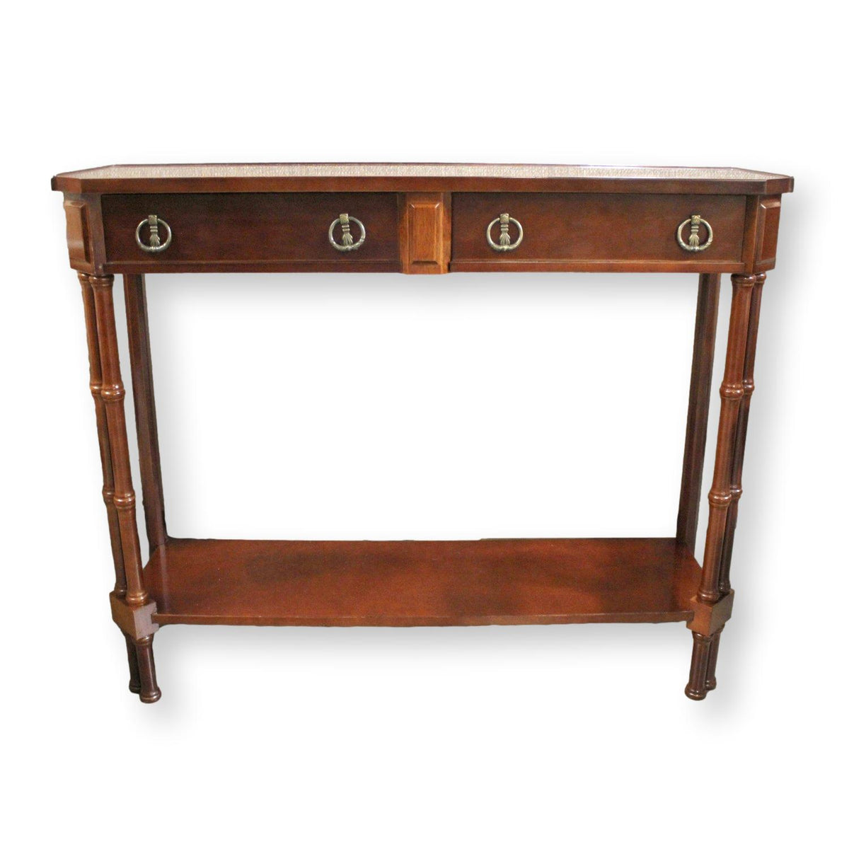 Bombay  Mahogany 2 Drawer Console Table