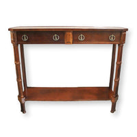 Bombay  Mahogany 2 Drawer Console Table