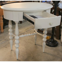 Hooker Furniture Painted White Oval End Table